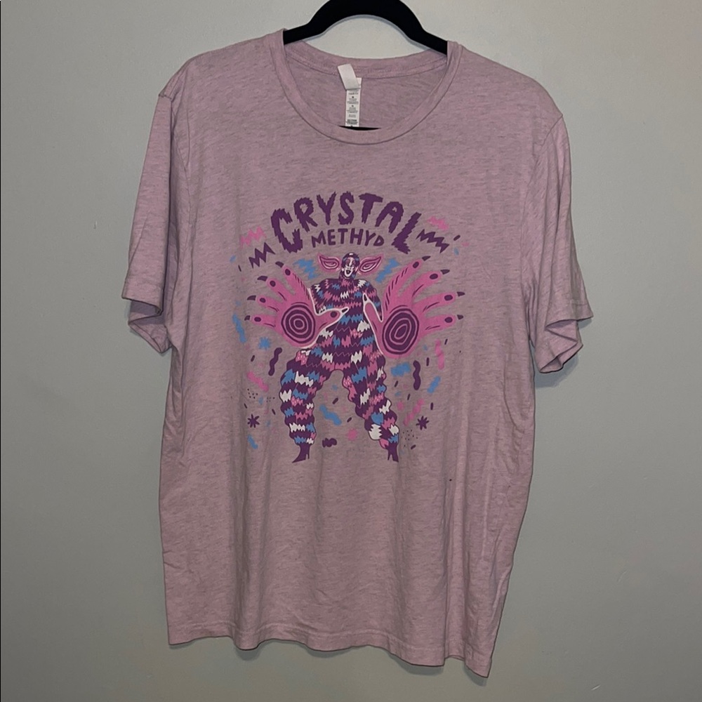 Crystal Methyd Graphic T-Shirt - Purple Heather Cotton Drag Race Merch